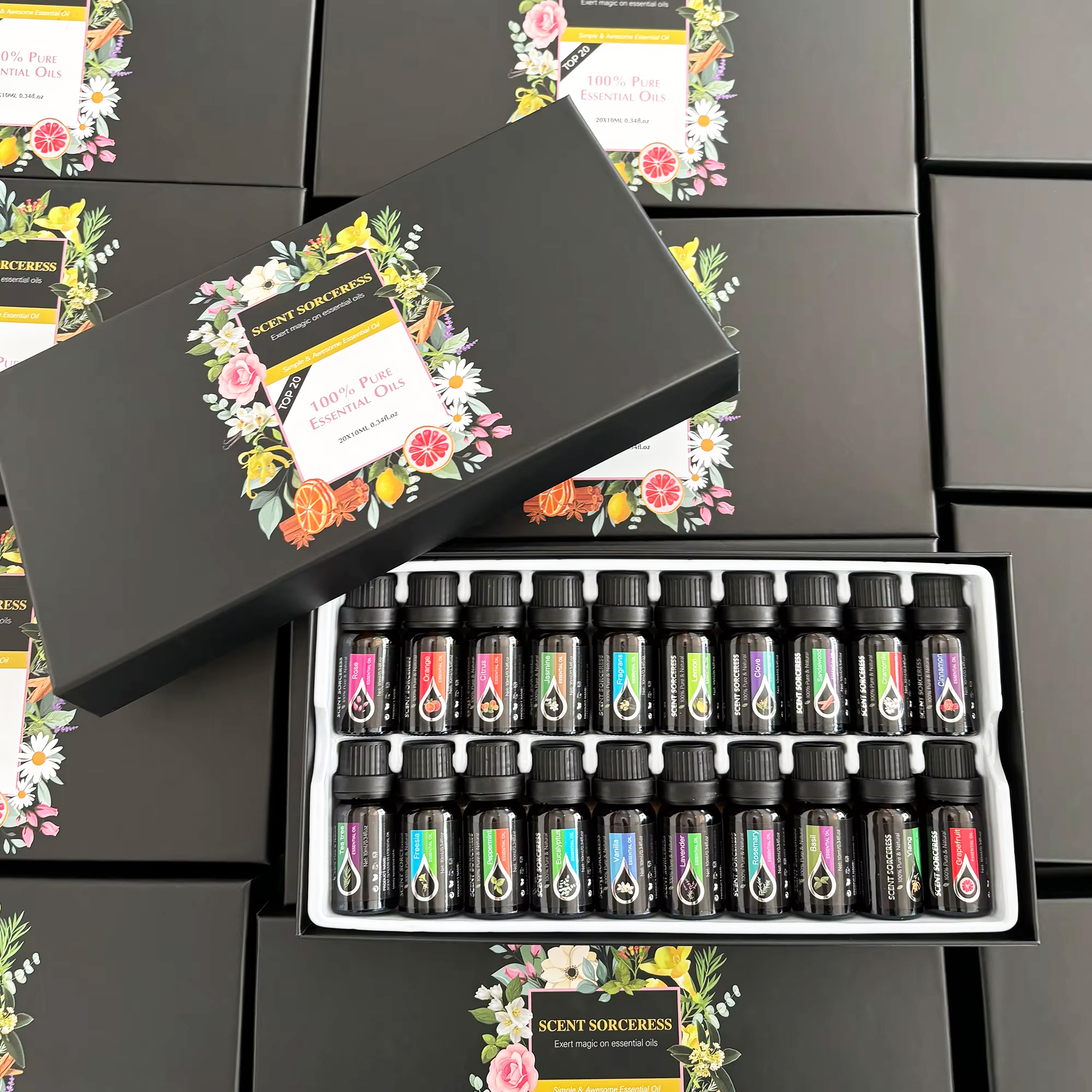 Home Fragrance Oil - 20pcs/set Essential Oil Set Lavender Eucalyptus