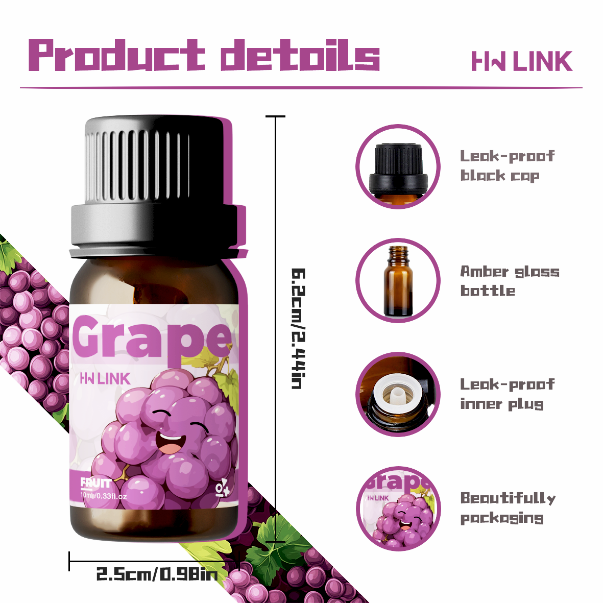 Grape Essential Oil 10ml Perfu - Home Fragrance Us avis et prix