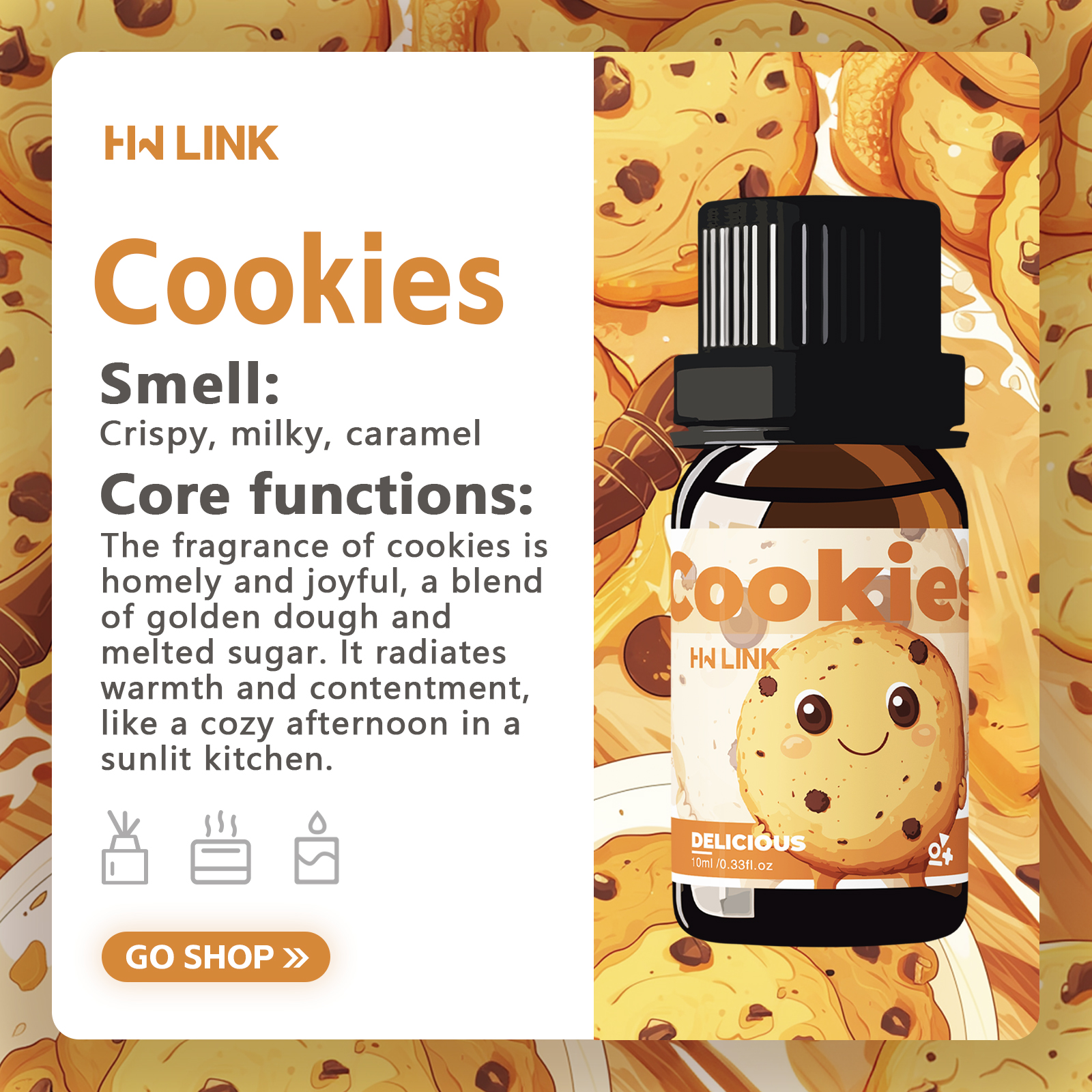 10ml Cookies Essential Oils Pe - Home Fragrance Oil avis et prix