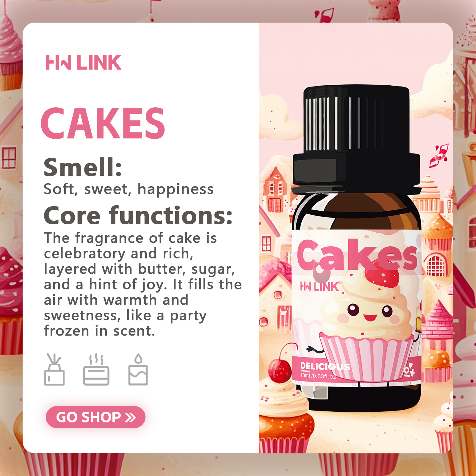10ml Cakes Essential Oils Perf - Home Fragrance Oil avis et prix