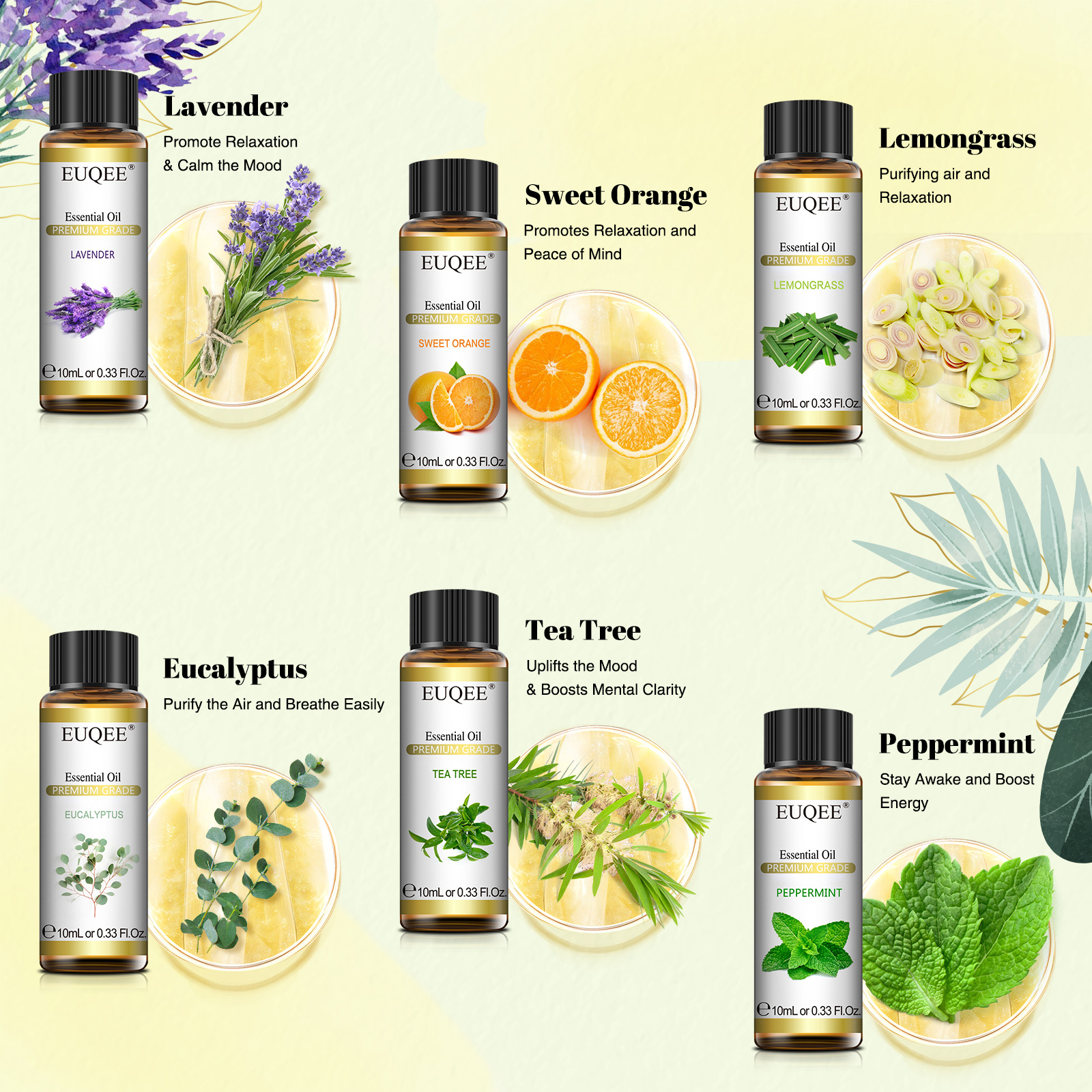 EUQEE Lavender Eucalyptus Pepp - Home Fragrance Lemongrass avis et prix